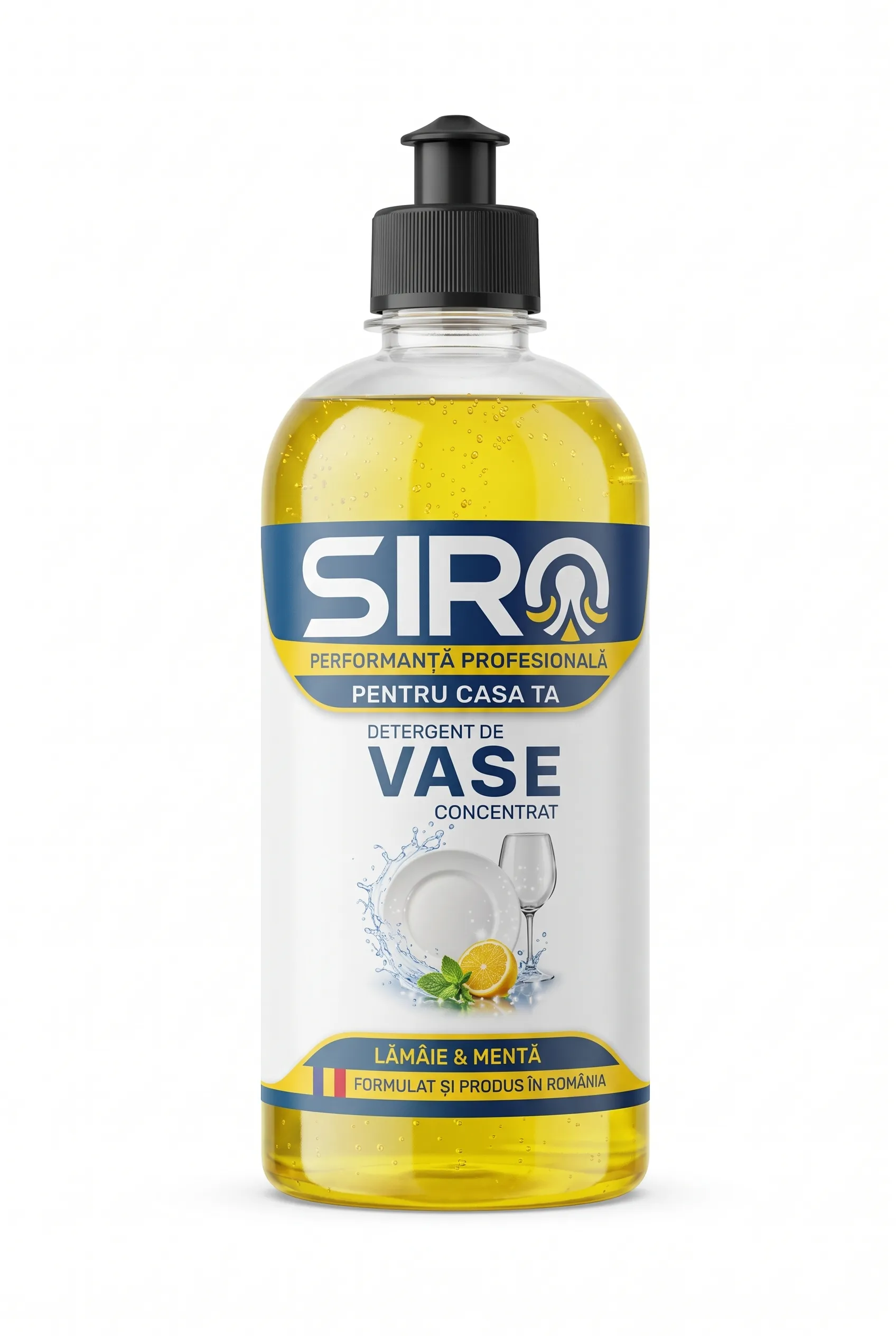 SIRO Concentrated Dishwashing Detergent – Lemon & Mint, 500 ml bottle